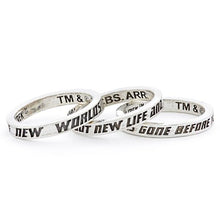 Load image into Gallery viewer, Star Trek Sterling Intro Stacker Ring Set