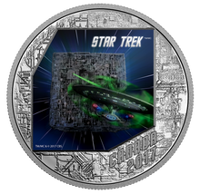 Load image into Gallery viewer, Star Trek The Borg - 1 oz. Pure Silver Colored Coin (2017)
