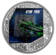 Load image into Gallery viewer, Star Trek The Borg - 1 oz. Pure Silver Colored Coin (2017)