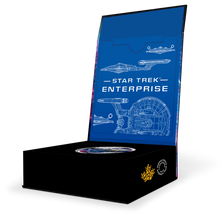 Load image into Gallery viewer, Star Trek Enterprise NX-01 - Pure Silver Glow-In-The-Dark Colored Coin (2018)