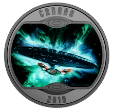 Load image into Gallery viewer, Star Trek: The Next Generation - Pure Silver Glow-in-the-Dark Coin (2018)