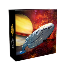 Load image into Gallery viewer, Star Trek U.S.S. Voyager NCC-74656 - Pure Silver Glow-In-The-Dark Colored Coin (2018)