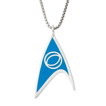 Load image into Gallery viewer, Star Trek Delta Enamel Necklace - Blue Science