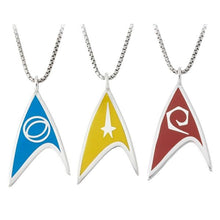 Load image into Gallery viewer, Star Trek Delta Enamel Necklace - Yellow Command
