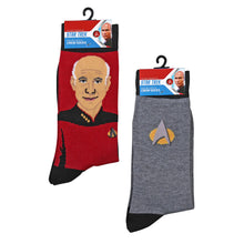 Load image into Gallery viewer, Star Trek - Picard &amp; Communicator Dress Crew Socks - Set of 2 Pairs

