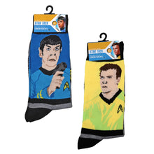 Load image into Gallery viewer, Star Trek - Kirk & Spock Dress Crew Socks - Set of 2 Pairs