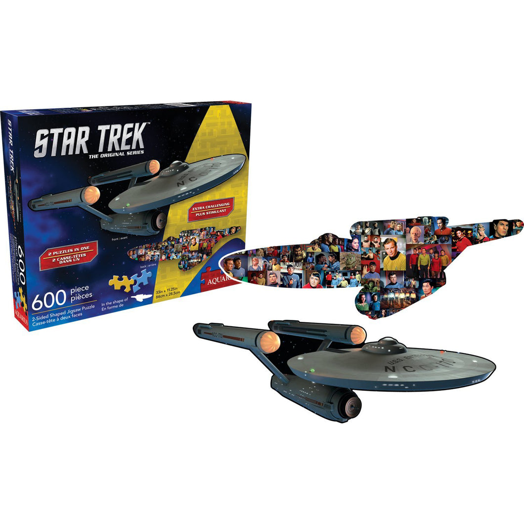 Star Trek TOS Enterprise 2 Sided Die Cut Puzzle