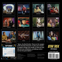 Load image into Gallery viewer, Star Trek 2019 Wall Calendar - The Original Series - Back