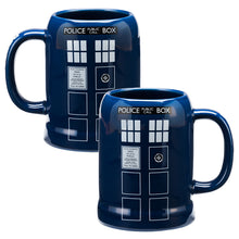 Load image into Gallery viewer, Doctor Who TARDIS 20 oz. Ceramic Stein / Tankard 
