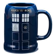 Load image into Gallery viewer, Doctor Who TARDIS 20 oz. Ceramic Stein / Tankard - Front
