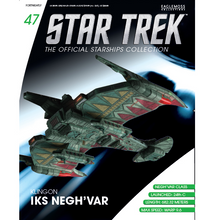 Load image into Gallery viewer, Star Trek IKS Negh’Var with Collectible Magazine #47