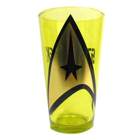 Star Trek Gold Pint Glass - Front