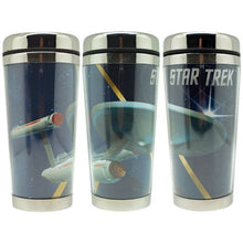 Load image into Gallery viewer, Star Trek Enterprise Acrylic Travel Mug All Sides
