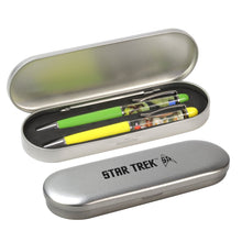 Load image into Gallery viewer, Star Trek Floating Pen Set - Kirk vs. Gorn and Fencing Sulu
