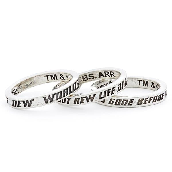 Star Trek Sterling Intro Stacker Ring Set