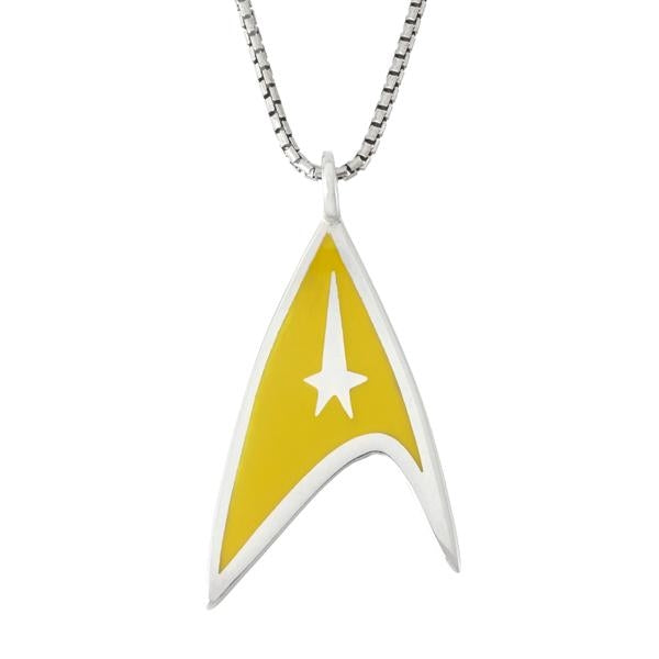 Star Trek Delta Enamel Necklace - Yellow Command