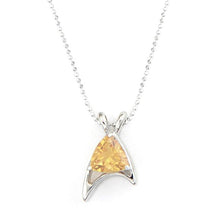 Load image into Gallery viewer, Starfleet Trillion Necklace in Yellow Citrine
