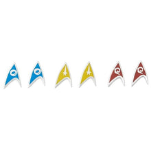 Load image into Gallery viewer, Star Trek Delta Enamel Stud Earrings - Red Engineering
