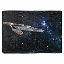 Load image into Gallery viewer, Star Trek Enterprise Glitter Fleece Blanket Throw 
