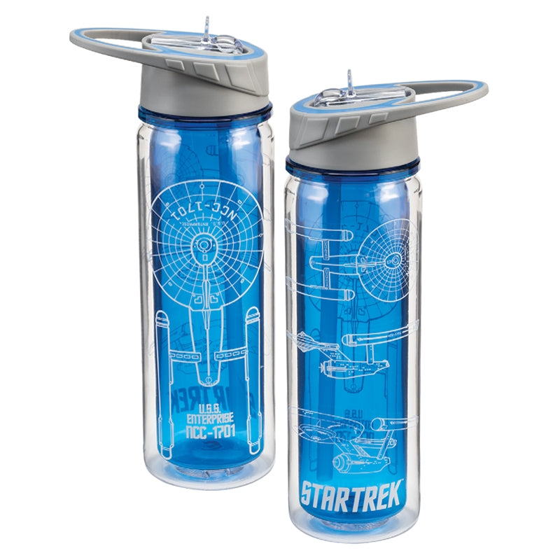 Star Trek: The Original Series 18 oz. Tritan Sport Water Bottle - Front and Back