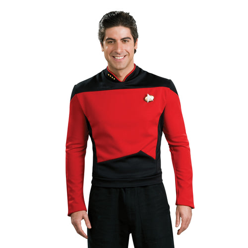Star Trek TNG Deluxe Red Uniform Shirt-Costume