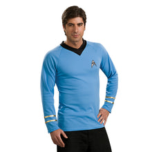 Load image into Gallery viewer, Star Trek Classic Mr. Spock Blue Shirt Deluxe Costume
