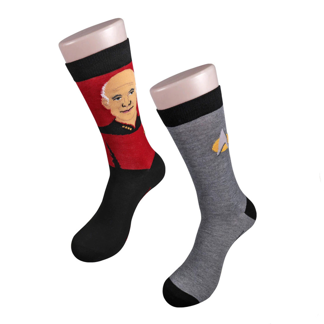 Star Trek - Picard & Communicator Dress Crew Socks - Set of 2 Pairs