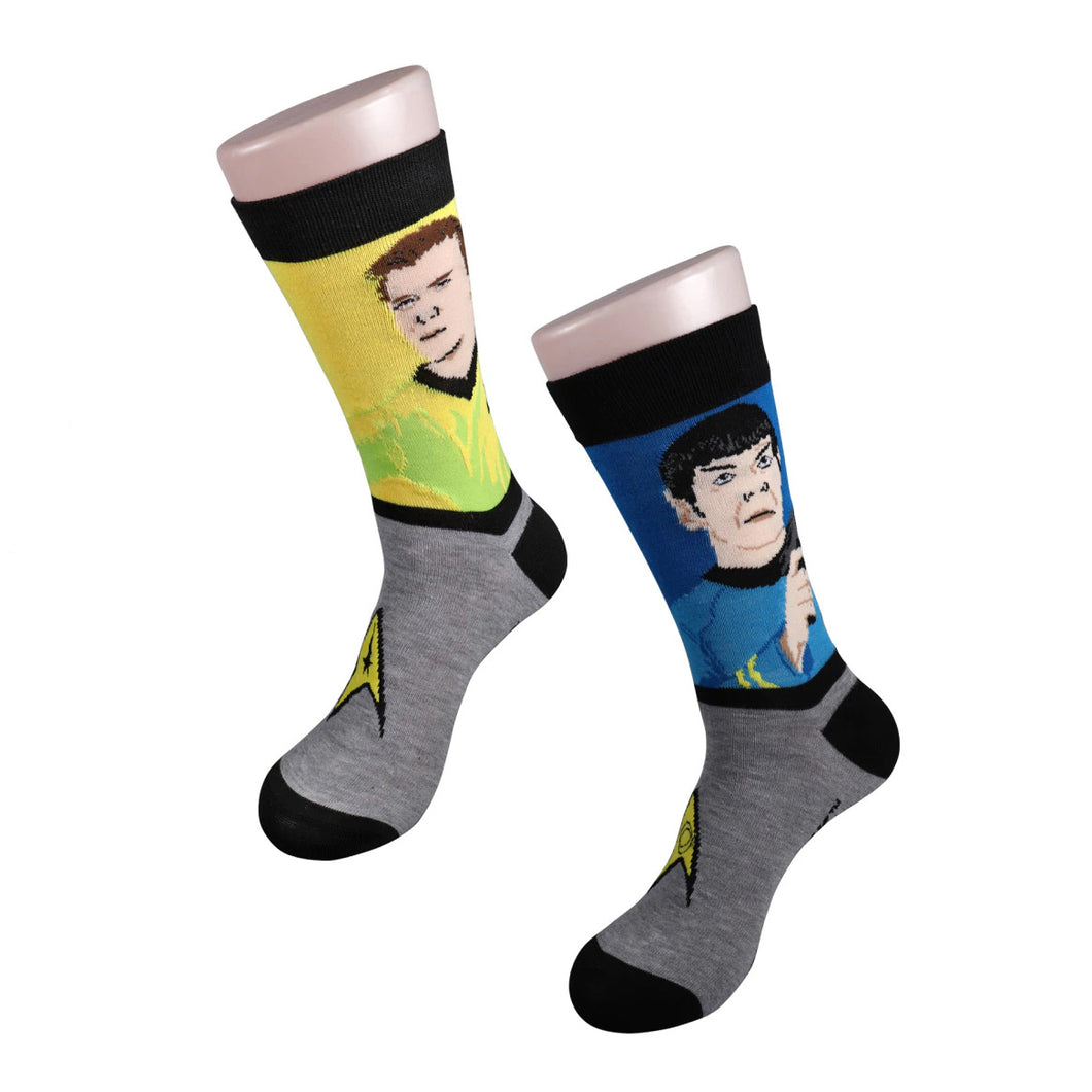 Star Trek - Kirk & Spock Dress Crew Socks - Set of 2 Pairs