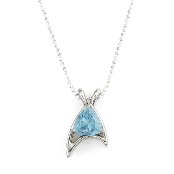 Starfleet Trillion Necklace in Blue Topaz