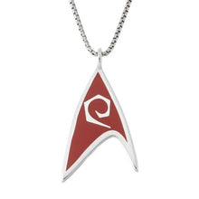 Load image into Gallery viewer, Star Trek Delta Enamel Necklace - Red Engineering
