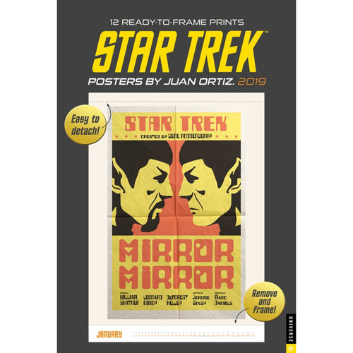 Star Trek 2019 Poster Calendar by Juan Ortiz - Front