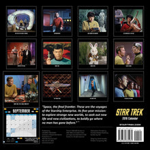Load image into Gallery viewer, Star Trek 2019 Wall Calendar - The Original Series - Back
