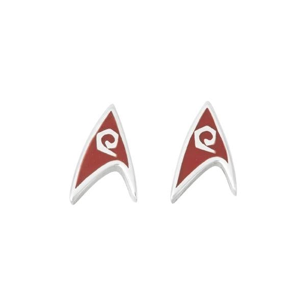 Star Trek Delta Enamel Stud Earrings - Red Engineering
