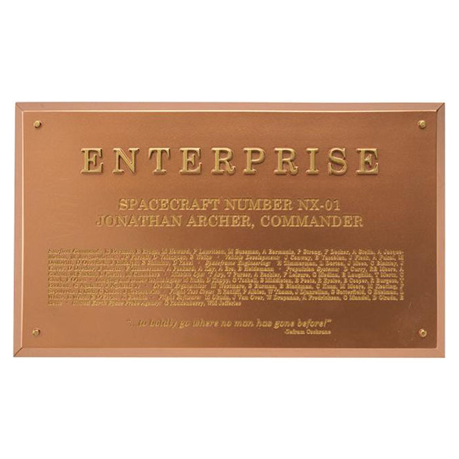 Enterprise NX-01 Dedication Plaque