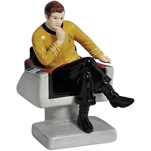 Star Trek Kirk in the Captain's Chair Salt & Pepper Shakers