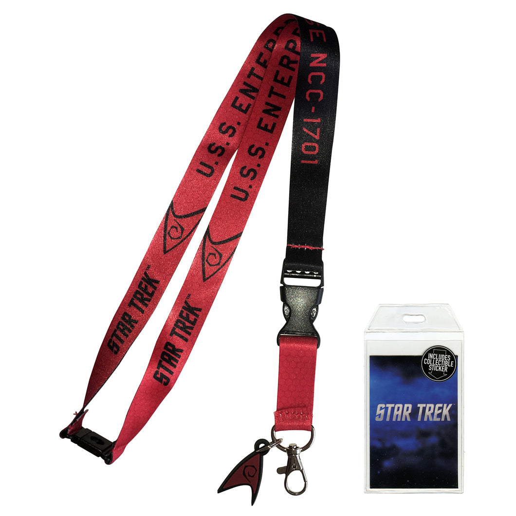 Star Trek Red Lanyard with Charm