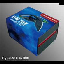 Load image into Gallery viewer, Star Trek Romulan Warbird Etched Crystal Art Cube - Small
