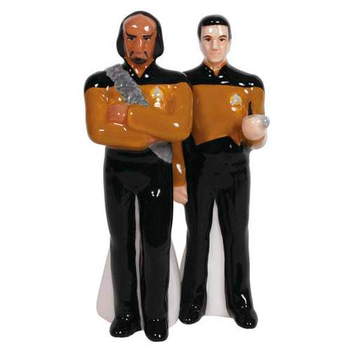 Star Trek Worf & Data Salt & Pepper Shakers