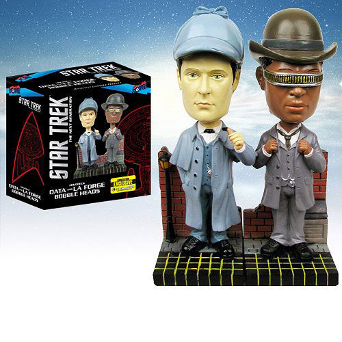 Star Trek: The Next Generation Sherlock Holmes Data and La Forge Bobble Heads