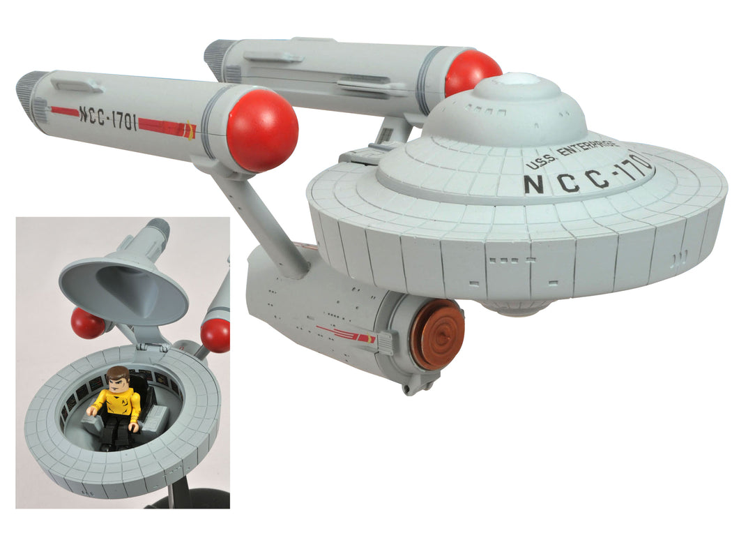 Star Trek TOS Enterprise Minimates Vehicle with Captain Kirk