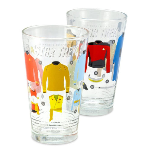 Uniforms & Equipment of Star Trek pint glasses - Set of 2