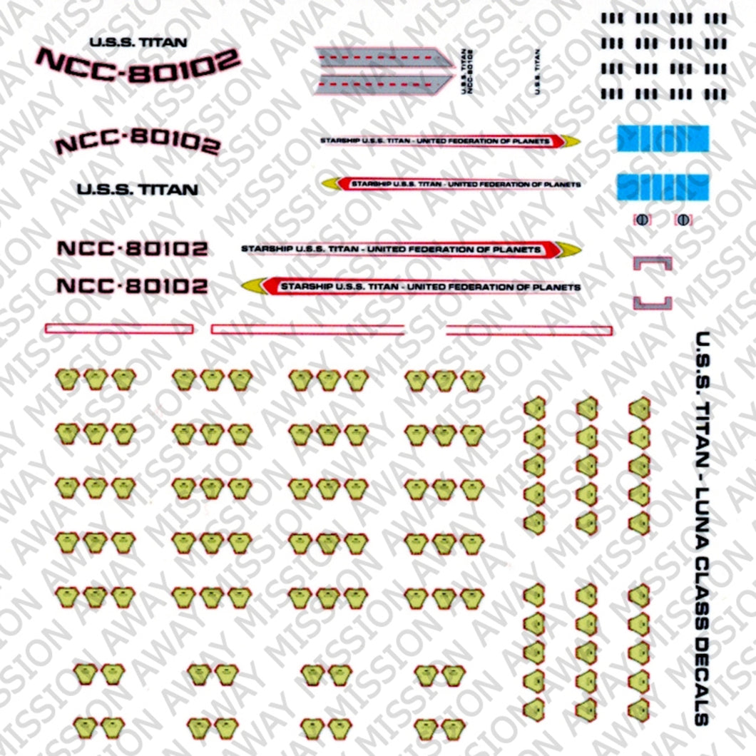 Star Trek Eaglemoss USS Titan Correction Set – Decal