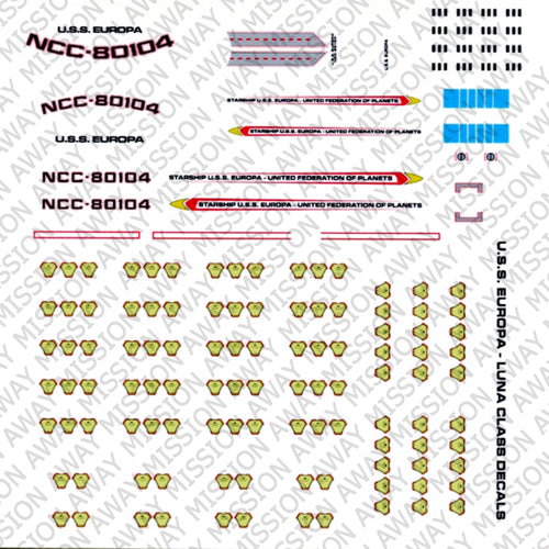USS Titan Convertion to USS Europa - NCC-80104 Set – Decal